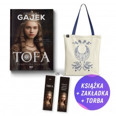 Pakiet: Tofa. Księżniczka Słowian + Torba bawełniana motyw słowiański Lunula Tofa (książka + torba + zakładka)