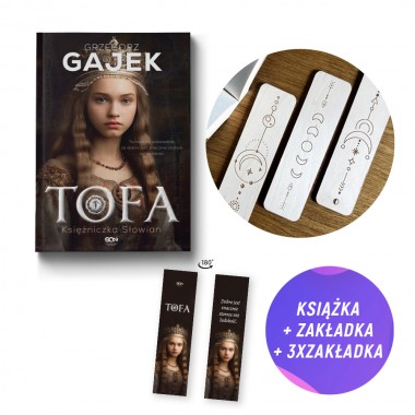 Pakiet: Tofa. Księżniczka Słowian + 3 zakładki drewniane grawerowne (książka + 3x drewniana zakładka + zakładka)