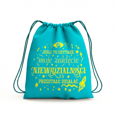 Plecak worek z elementami książki Na tropie magii SQN Originals Marysi Krasowskiej w SQN Store