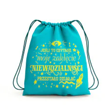 Plecak worek z elementami książki Na tropie magii SQN Originals Marysi Krasowskiej w SQN Store
