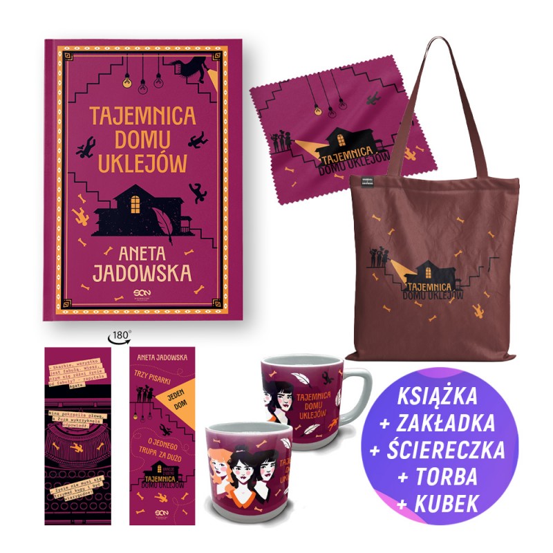 Pakiet: Tajemnica domu Uklejów (książka + torba + kubek + ściereczka + zakładka gratis)