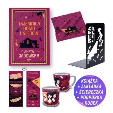 Pakiet: Tajemnica domu Uklejów (książka + torba + kubek + podpórka + ściereczka + zakładka gratis)