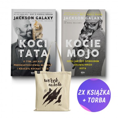 Pakiet: Koci Tata + Kocie mojo (2x książka + torba bawełniana)