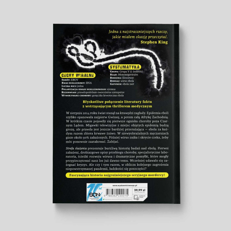 Okładka książki Strefa skażenia. Przerażająca prawda o eboli. Wydanie II w księgarni SQN Store
