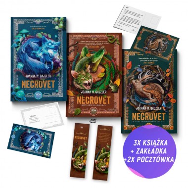 Pakiet: Necrovet 3 + Necrovet 2 + Necrovet 1 (3x książka + zakładka + 2x pocztówka gratis)