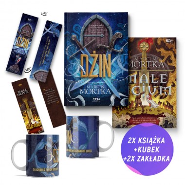 Pakiet: Dżin + Maleficjum (2x książka + kubek + 2x zakładka gratis)