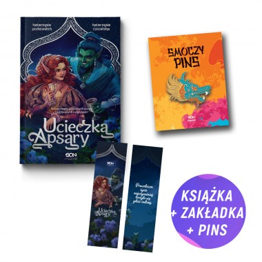 Pakiet: Ucieczka Apsary. Część 1 (książka + metalowy pins + zakładka gratis)