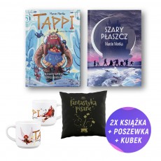 Bookbox: Tappi. Przygody Tappiego z Szepczącego Lasu + Szary płaszcz (książka + kubek Tappi + poszewka)