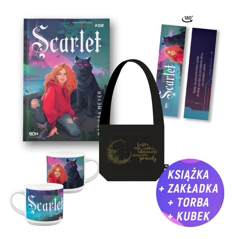 Pakiet: Scarlet (książka + torba bawełniana + kubek + zakładka gratis)