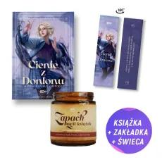 Pakiet: Cienie z Donlonu (książka + świeca sojowa + zakładka gratis)