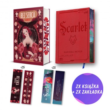 Pakiet: Bez serca. Heartless + Scarlet (2x książka z barwionymi brzegami + 2x zakładka gratis)