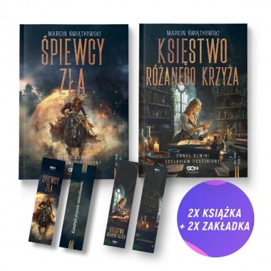 Śpiewcy zła + Księstwo Różanego Krzyża (2x książka + 2x zakładka gratis)