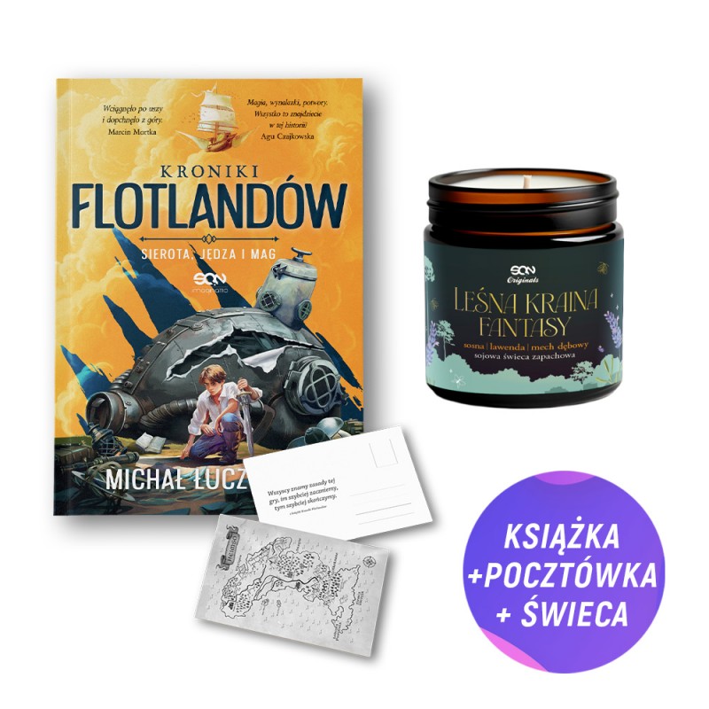 Kroniki Flotlandów. Sierota, Jędza i Mag (książka + świeca sojowa + pocztówka gratis)