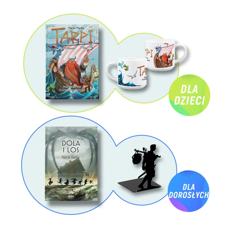 Tappi. Podróże Tappiego po Szumiących Morzach + Dola i Los (2x książka + kubek + podpórka)