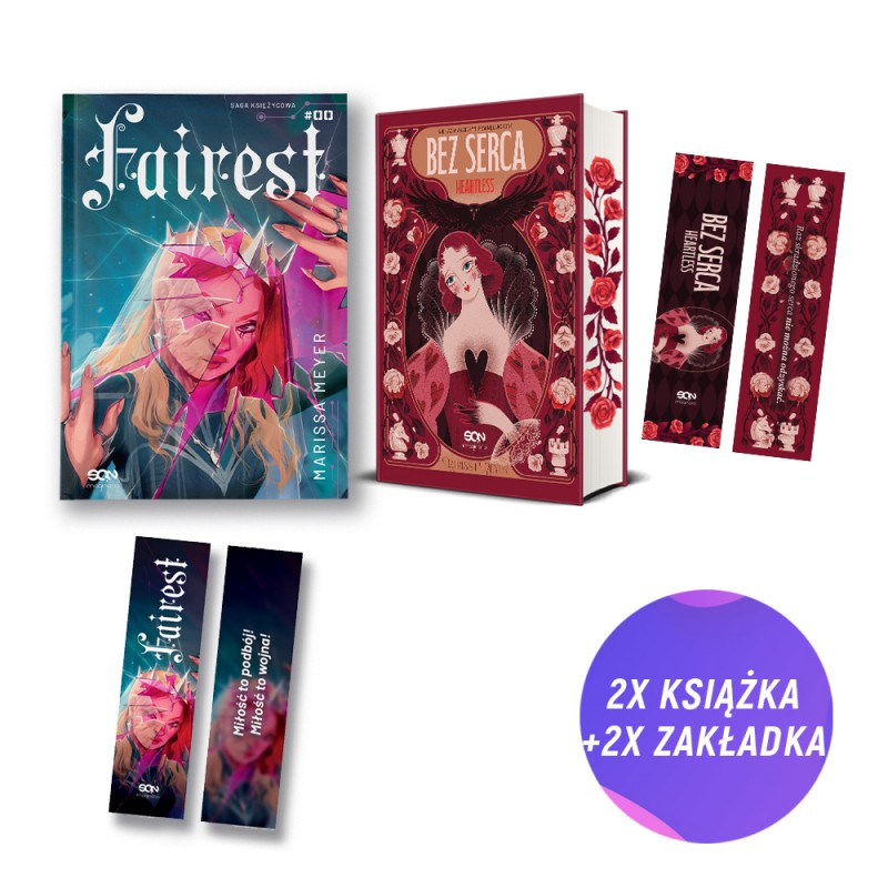 Fairest + Bez serca (barwione brzegi) (2x książka + 2x zakładka gratis)