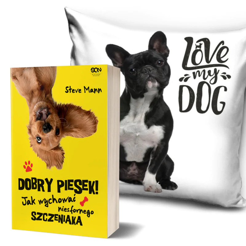 Zdjęcie pakietu Dobry piesek + Poszewka na poduszkę Love my dog w SQN Store