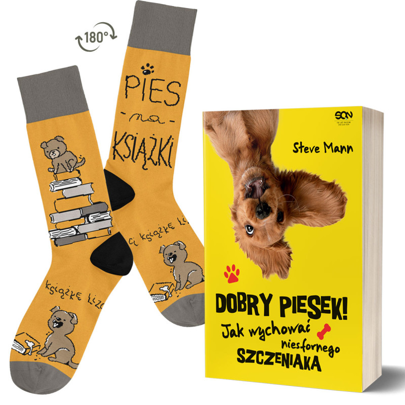 Zdjęcie pakietu Dobry piesek + Skarpetki Pies na książki w SQN Store