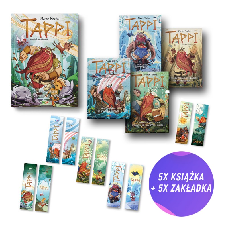 Tappi 1 + Tappi 2 + Tappi 3 + Tappi 4 + Tappi 5 (5x książka + 5x zakładka gratis) Tappi 1 + Tappi 2 + Tappi 3 + Tappi 4 + Tappi 5 (5x książka + 5x zakładka gratis)