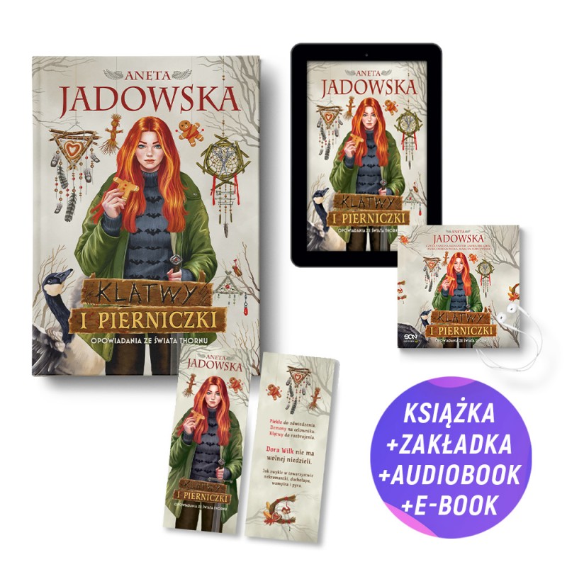 Klątwy i pierniczki. Opowiadania ze świata Thornu (książka + audiobook + e-book + zakładka gratis) Klątwy i pierniczki. Opowiadania ze świata Thornu (książka + audiobook + e-book + zakładka gratis)
