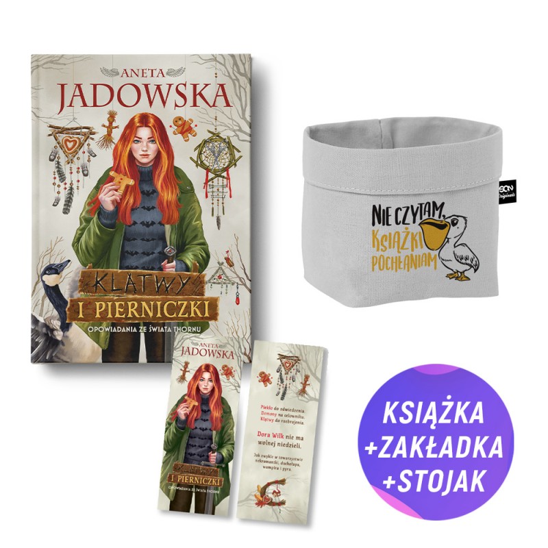 Klątwy i pierniczki. Opowiadania ze świata Thornu (książka + organizer bawełniany na książki + zakładka gratis) Klątwy i pierniczki. Opowiadania ze świata Thornu (książka + organizer bawełniany na książki + zakładka gratis)