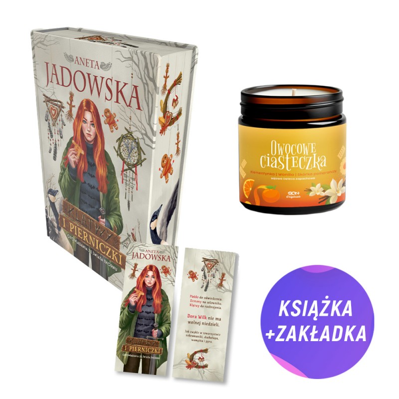 Klątwy i pierniczki (książka + świeca sojowa 120ml + zakładka gratis) Klątwy i pierniczki (książka + świeca sojowa 120ml + zakładka gratis)