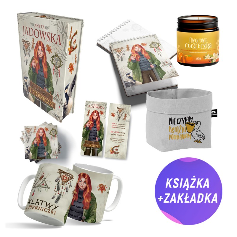 Bookbox: Klątwy i pierniczki (książka + duży kubek + naklejki + notes + magnes + organizer + świeca + zakładka gratis) Bookbox: Klątwy i pierniczki (książka + duży kubek + naklejki + notes + magnes + organizer + świeca + zakładka gratis)