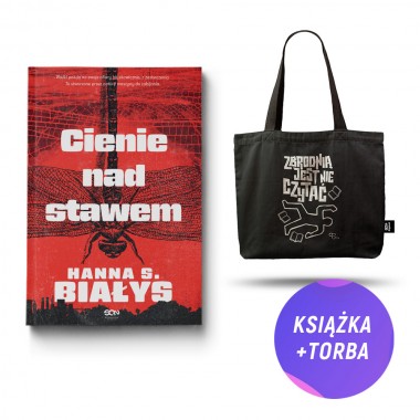 Cienie nad stawem (książka + duża czarna torba bawełniana)