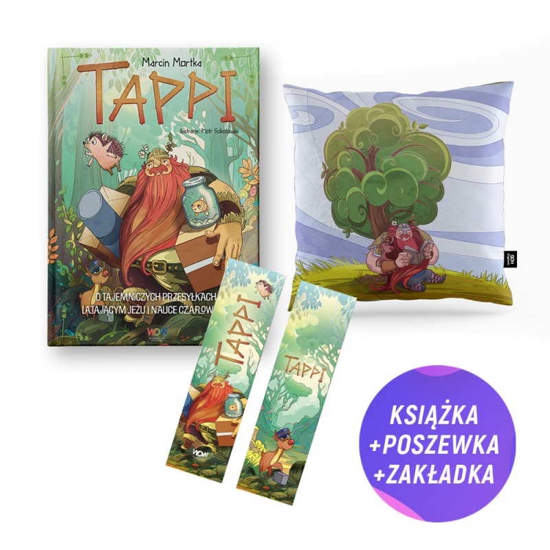 Tappi. O tajemniczych przesyłkach, latającym jeżu i nauce czarowania (książka + poszewka bawełniana Tappi + zakładka gratis)
