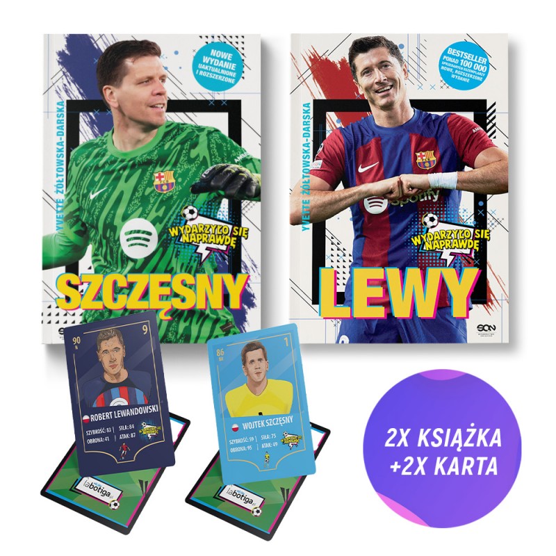 Pakiet: Lewy. Chłopak, który zachwycił świat + Szczęsny (2x książka + 2x karta gratis)
