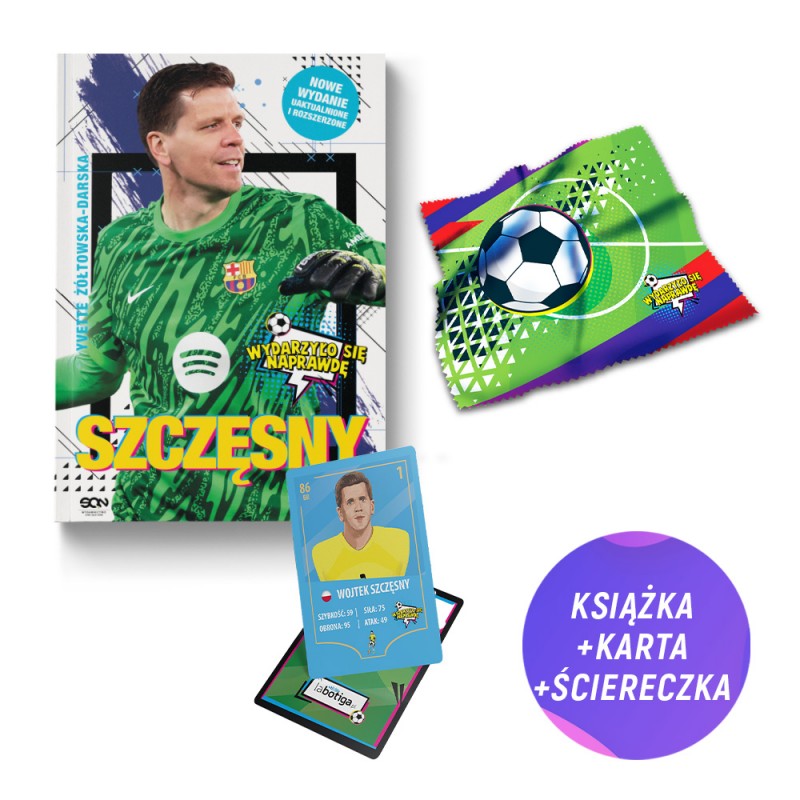 Szczęsny. Chłopak, który odważył się być bramkarzem (książka + ściereczka + karta gratis)
