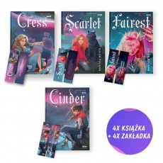 Cress + Fairest + Cinder + Scarlet (4x książka + plakat + 4x zakładka gratis)