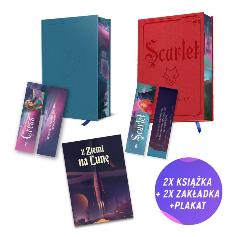 Cress TW + Scarlet TW (2x książka + plakat A4 + 2x zakładka gratis)
