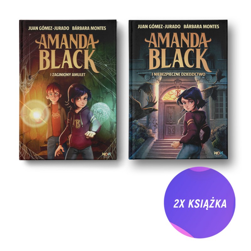 Amanda Black i zaginiony amulet + Amanda Black i niebezpieczne dziedzictwo (2x książka)