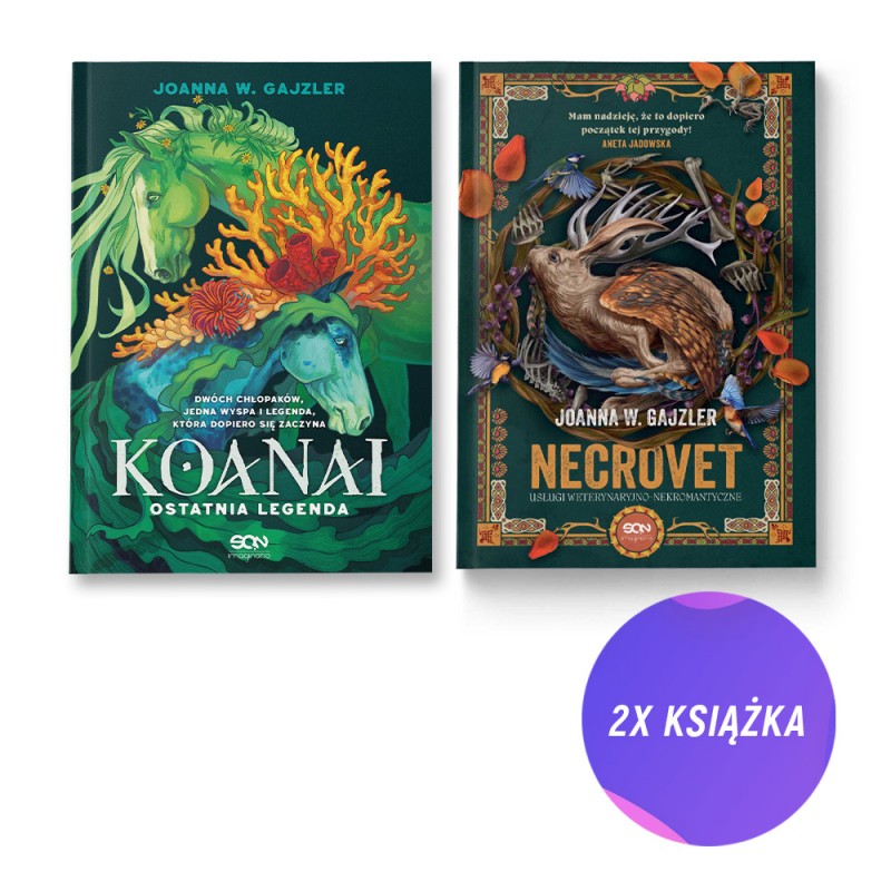 Koanai. Ostatnia legenda + Necrovet. Usługi weterynaryjno-nekromantyczne (2x książka + pocztówka gratis)