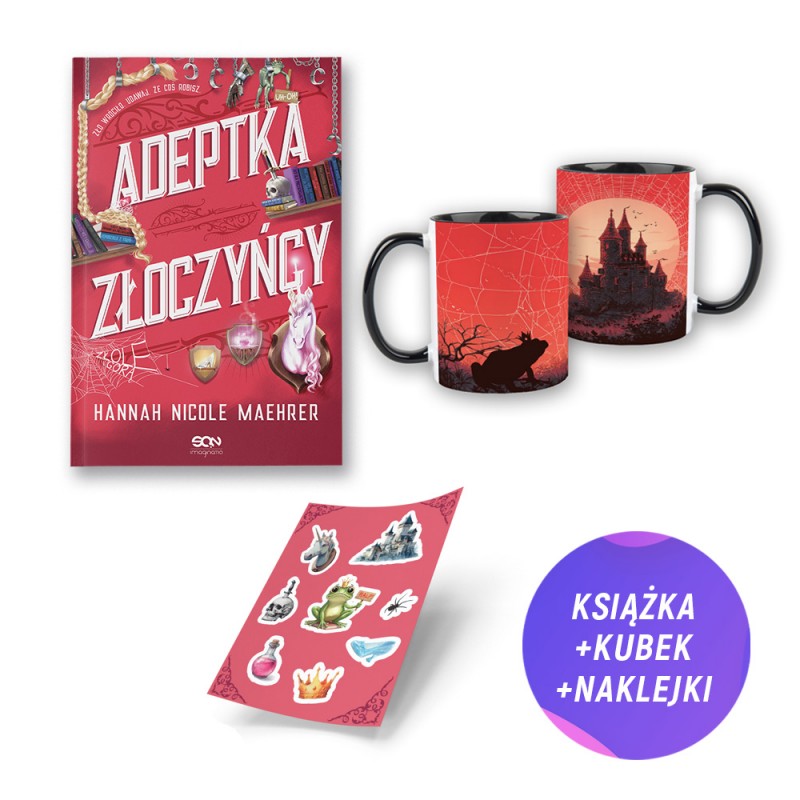 Adeptka złoczyńcy (książka + kubek z zamkiem i żabą + zestaw naklejek + zakładka gratis)