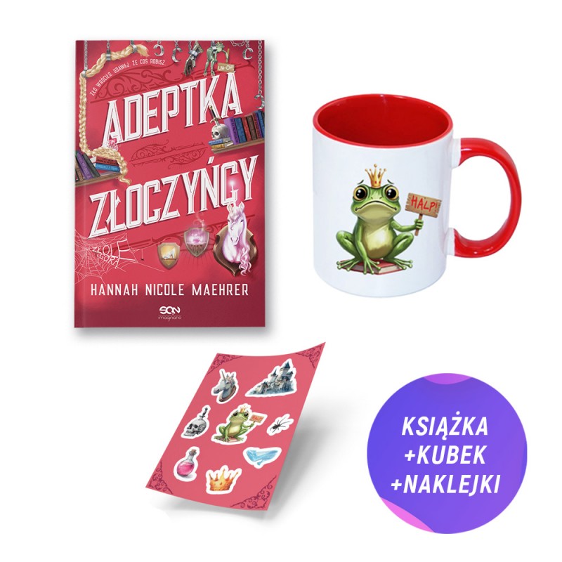 Adeptka złoczyńcy (książka + kubek z żabą Kingsley + zestaw naklejek + zakładka gratis)