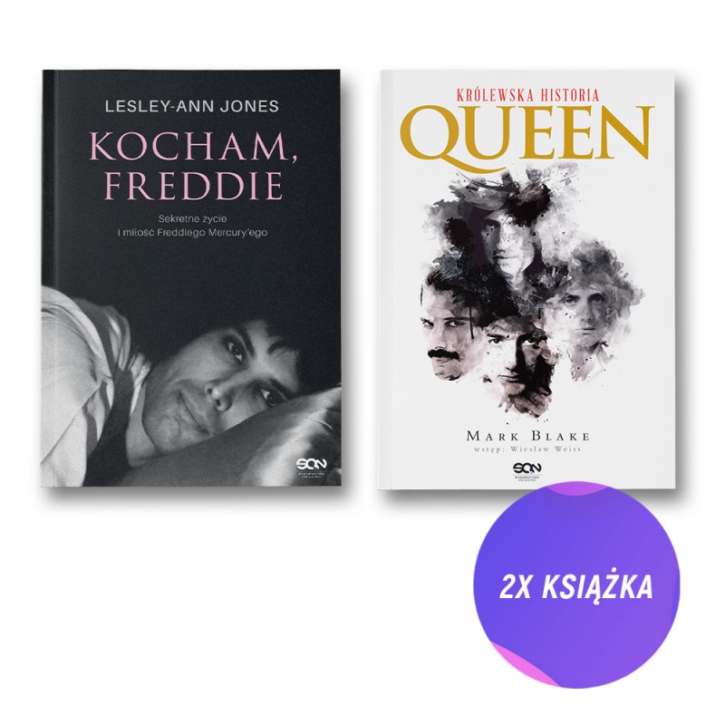 Kocham, Freddie. Sekretne życie i miłość Freddiego Mercury’ego + Queen. Królewska historia (2x książka)