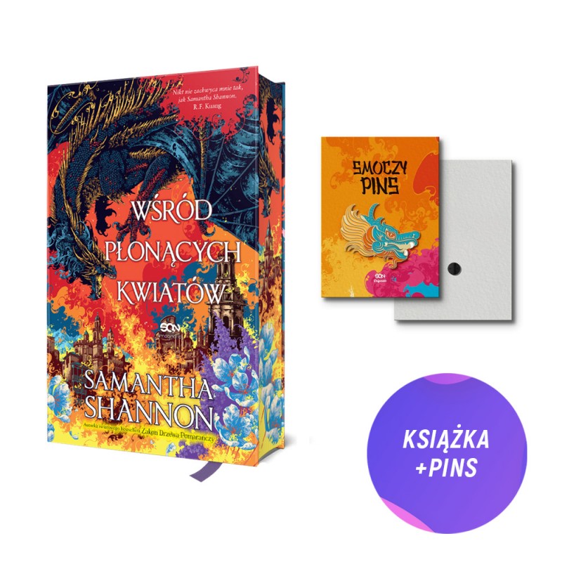 Wśród płonących kwiatów TW (książka + metalowy pins ze smokiem + pocztówka gratis)