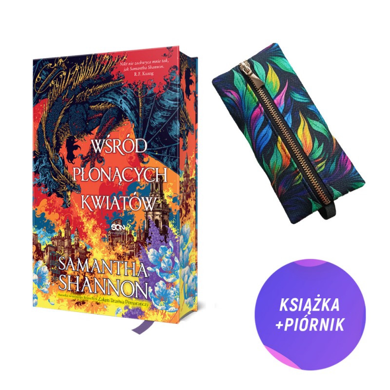 Wśród płonących kwiatów TW (książka + piórnik kolorowe pióra + pocztówka gratis)