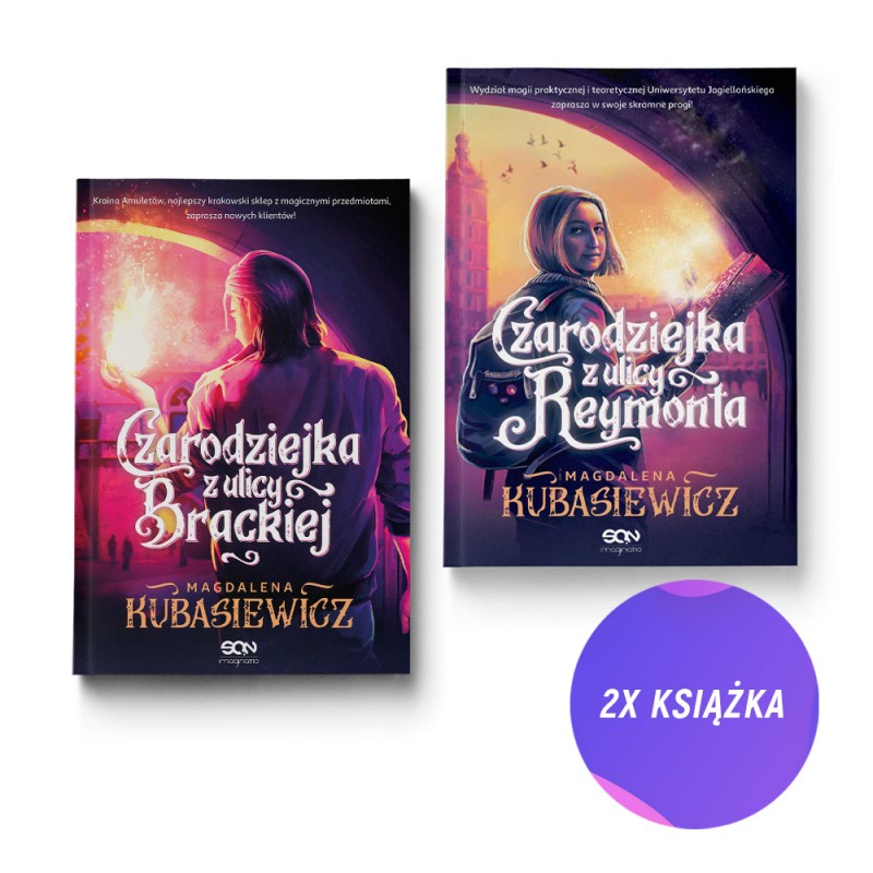 Czarodziejka z ulicy Brackiej + Czarodziejka z ulicy Reymonta (2x książka + zakładka)