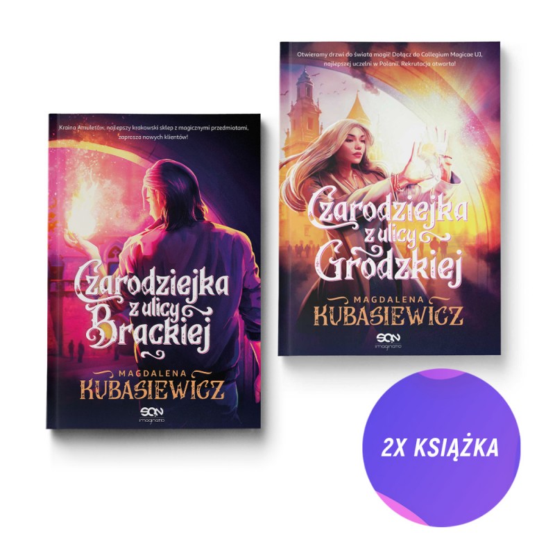 Czarodziejka z ulicy Brackiej + Czarodziejka z ulicy Grodzkiej (2x książka + zakładka)