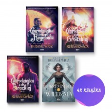 Czarodziejka z ulicy Brackiej + Reymonta + Grodzkiej + Przeminęło z wiedźmą (4x książka + 3x zakładka)