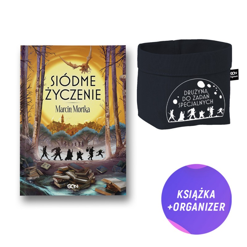 Siódme życzenie (książka + bawełniany organizer Drużyna do zadań specjalnych + zakładka gratis)