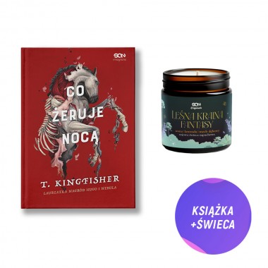 Co żeruje nocą (książka + świeca sojowa leśna kraina fantasy + zakładka gratis)