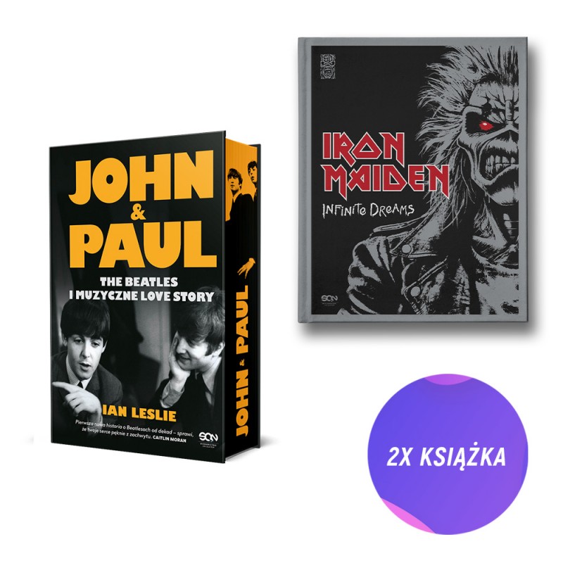 John & Paul. The Beatles i muzyczne love story (barwione brzegi) + Iron Maiden (2x książka)