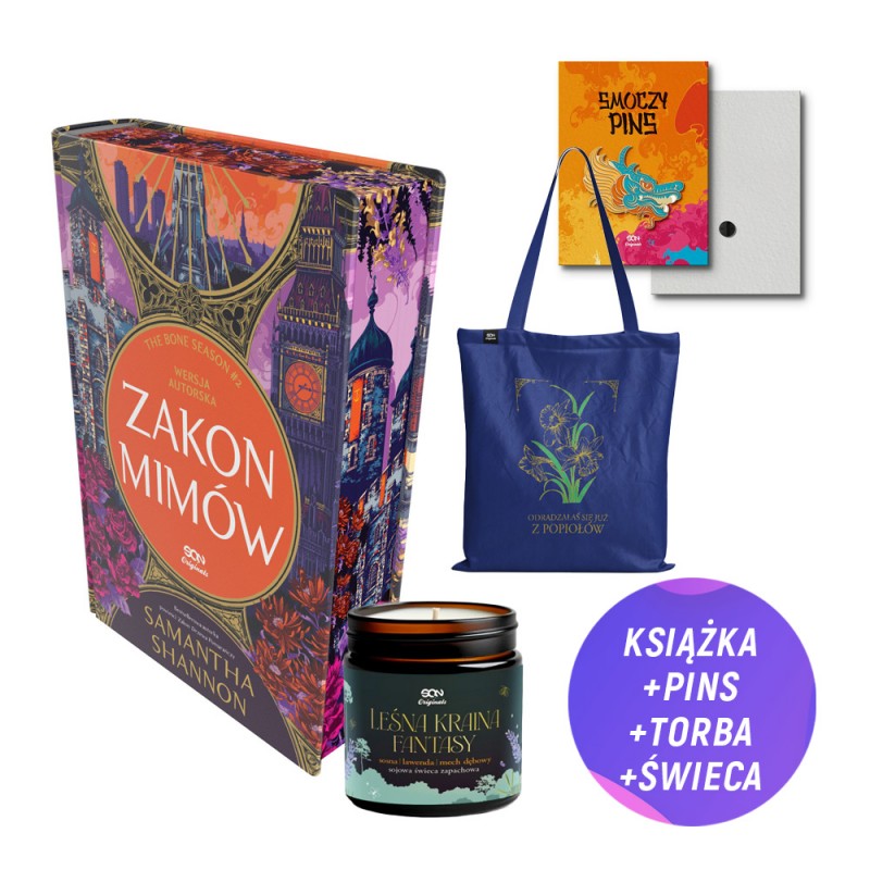 Zakon Mimów. Wersja autorska (barwione brzegi) (książka + torba bawełniana + pin + świeca + pocztówka gratis)