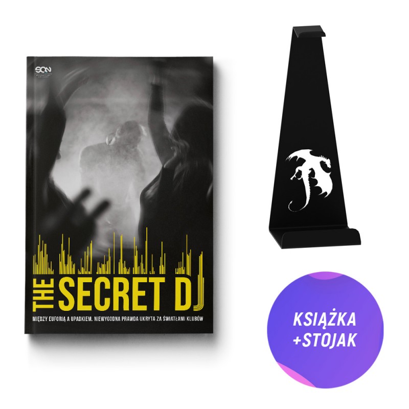 The Secret DJ. Między euforią a upadkiem (książka + metalowy stojak na słuchawki ze smokiem)