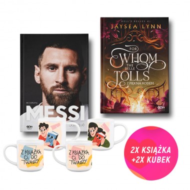 For Whom The Belle Tolls + Messi. Biografia (2x książka + Kubek dla niej + Kubek dla niego + zakładka gratis)