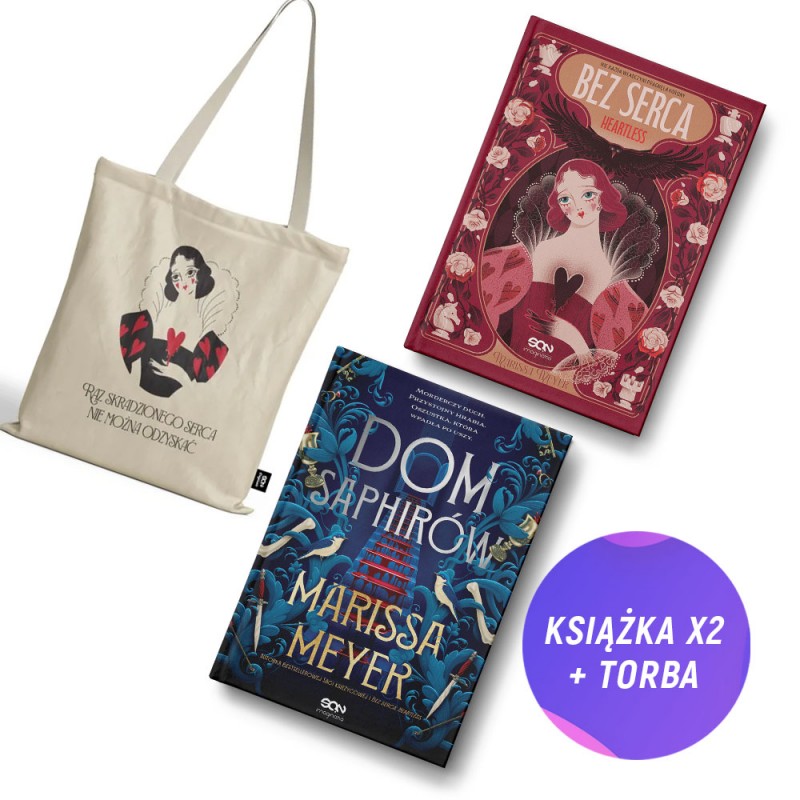 Dom Saphirów + Bez serca (2x książka + torba bawełniana Bez serca + zakładka + pocztówka gratis)
