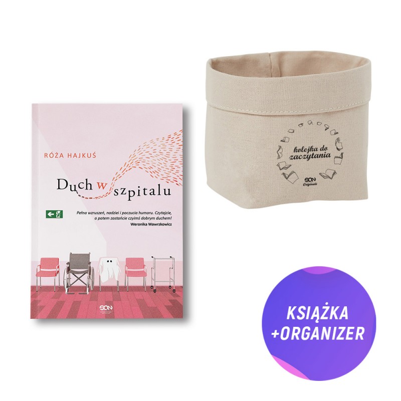 Duch w szpitalu (książka + bawełniany organizer stojak na książki)